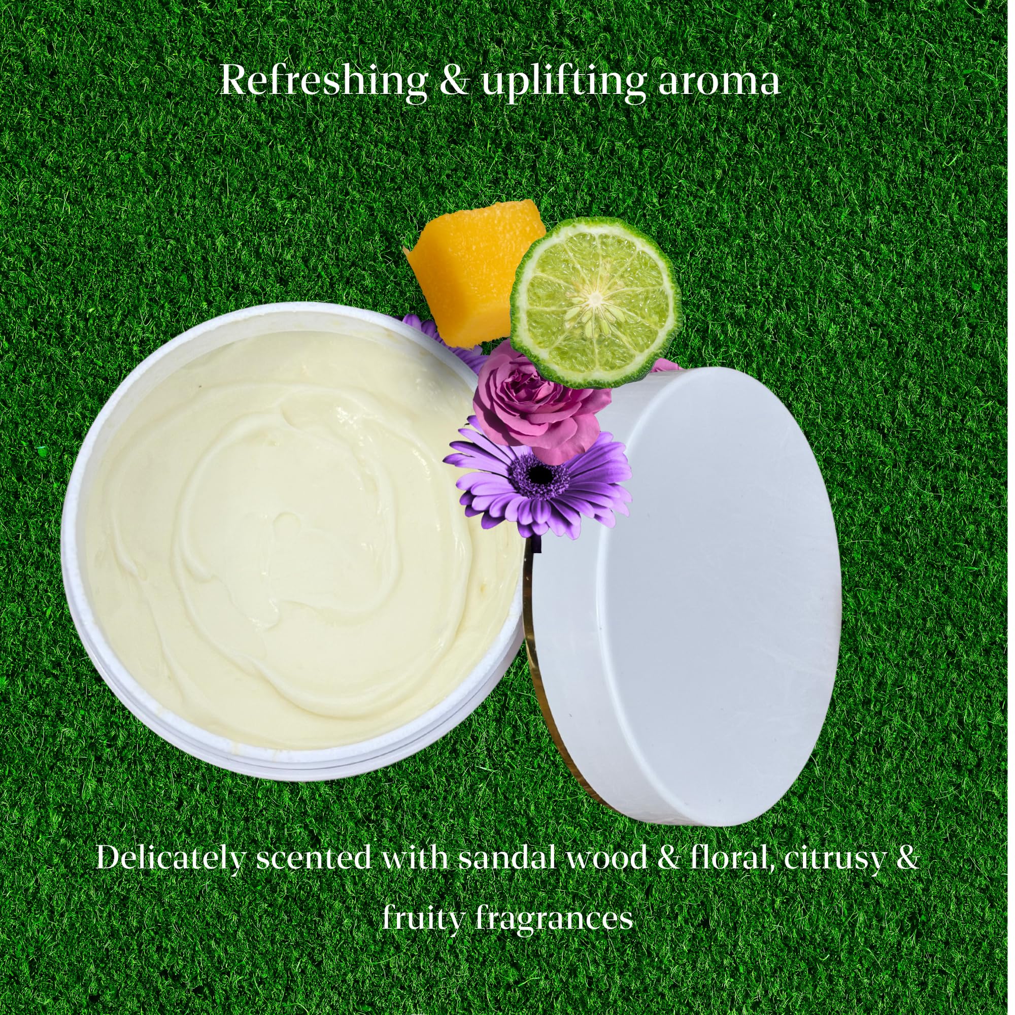 Moisturizing Body Butter Cream with Rose Water, Mango & Cupuacu Butters - Hyaluronic Acid, Squalane & White Tea Extract - 8 oz Deep Hydration for Dry Skin - Perfect for Daily Use, After Shower & Nighttime Skincare Routine