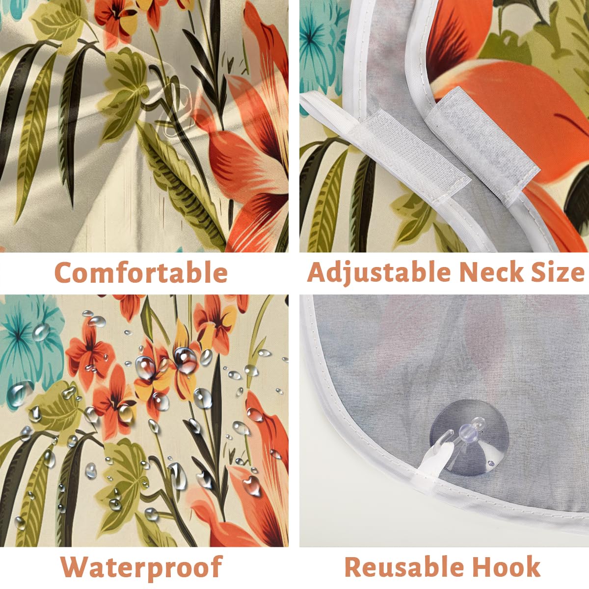 **Men's Butterfly Graphic Print Shaving Bib - Waterproof Beard Trimming Apron for Hair Dye & Makeup - Sink Hair Catcher & Grooming Tool - Perfect for Barbershops & Home Use**