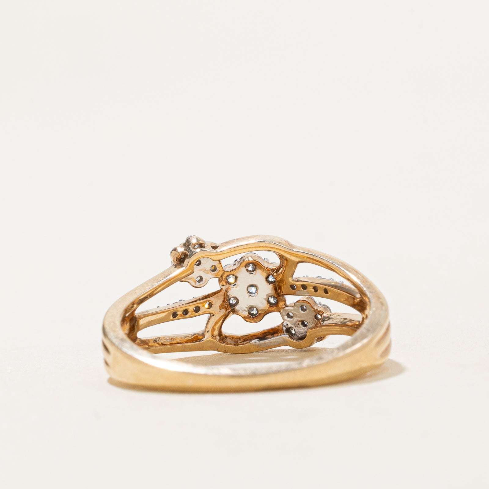 Michael Hill Diamond Floral Ring | 0.25 Carat Total Weight | Size 7.5 | Elegant Wedding, Engagement & Anniversary Gift for Women