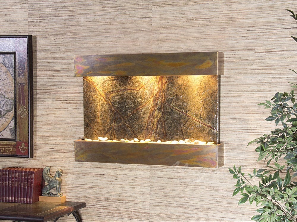 Adagio Reflection Creek Rustic Copper Green Marble RCS1005 - Elegant Home Decor for Living Room, Bathroom & Office | Perfect for Accent Walls, Countertops & Tabletop Displays