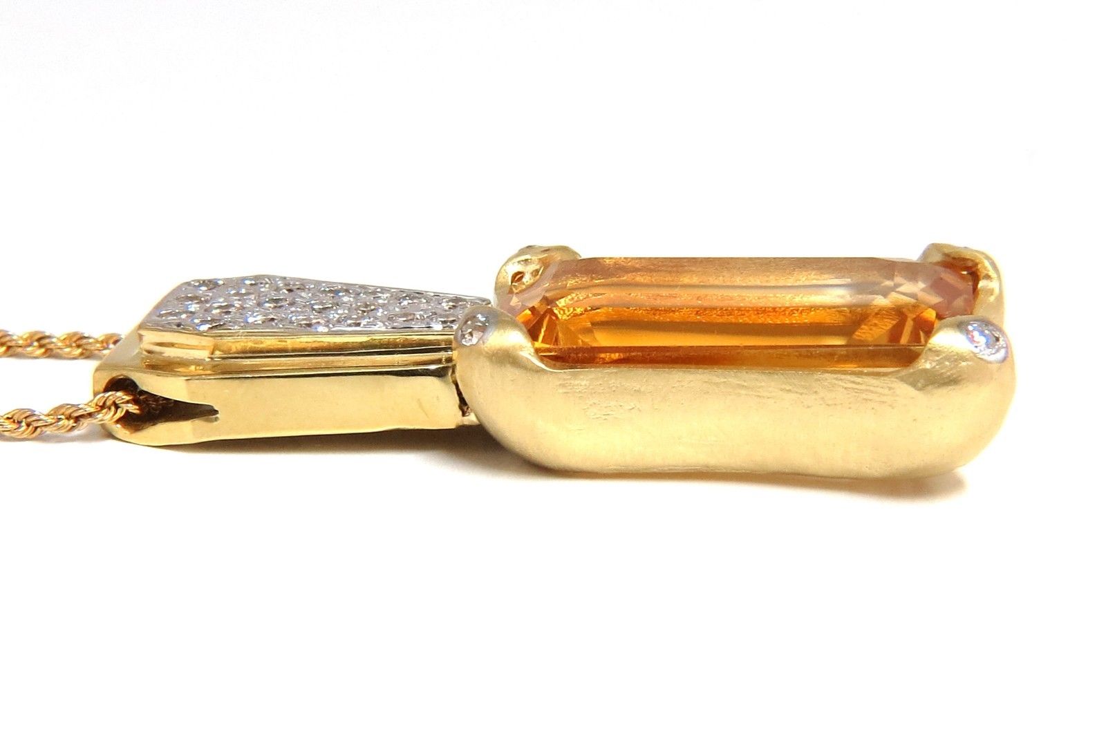 20.50ct Natural Citrine Necklace in 14K Gold - Elegant Gemstone Jewelry for Women, Perfect for Weddings, Parties & Everyday Wear