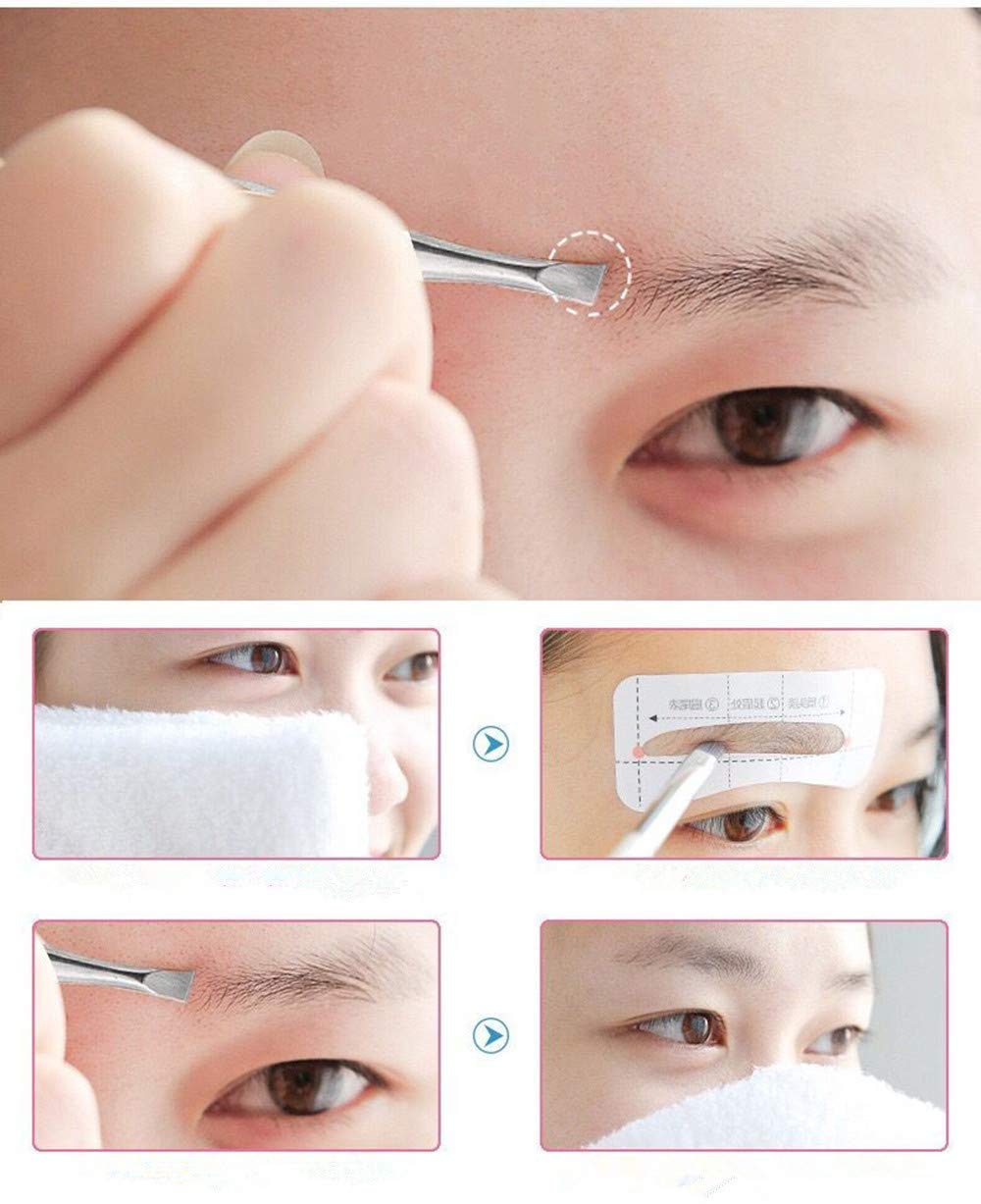 Adbeni Slant Tip Tweezers for Hair Removal & Eyebrows - 24 Pack Professional Hair Plucker Set - Perfect for Salon, Spa, Home Use and Travel Grooming Kit