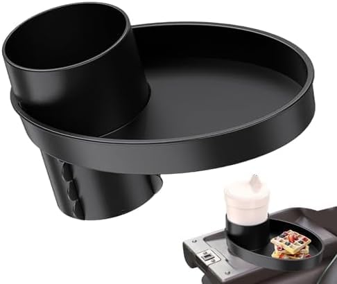 Walquicks 360° Rotatable Car Seat Tray for Kids - Portable Snack & Cup Holder for Travel