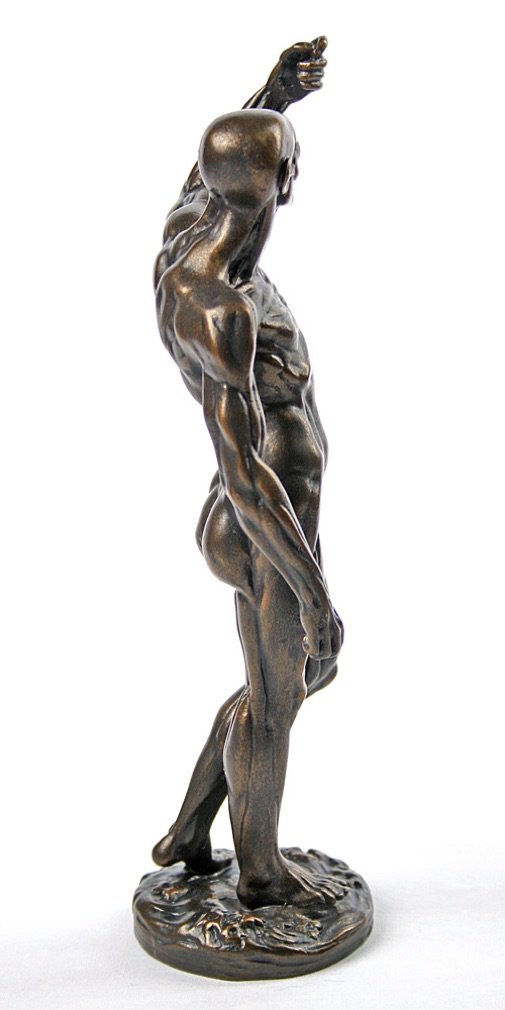 Anatomical Study of Flayed Male L'Ecorche Statue by Houdon - Detailed Human Anatomy Sculpture for Art Classes, Medical Education & Collectors