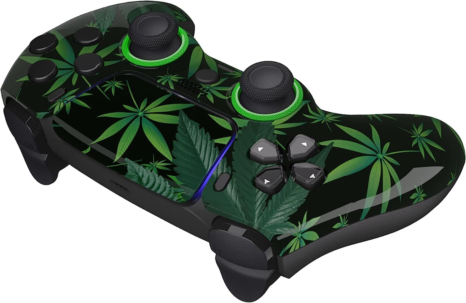 Custom Wireless PS5 Controller - Multiple Designs & Ergonomic Grip for Enhanced Gaming Performance | Compatible with Playstation 5 | Perfect for Competitive Gaming & Long Play Sessions (PS5 Weeds Edition)