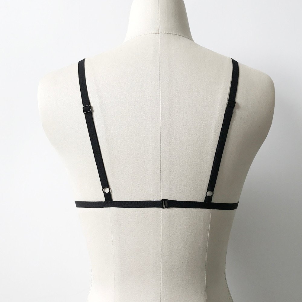Sexy Lingerie for Women - Strappy Cage Bra, Hollow Out Harness Bras, Elastic Cupless See-Through Bra Top | Perfect for Boudoir Photography, Role Play & Romantic Nights