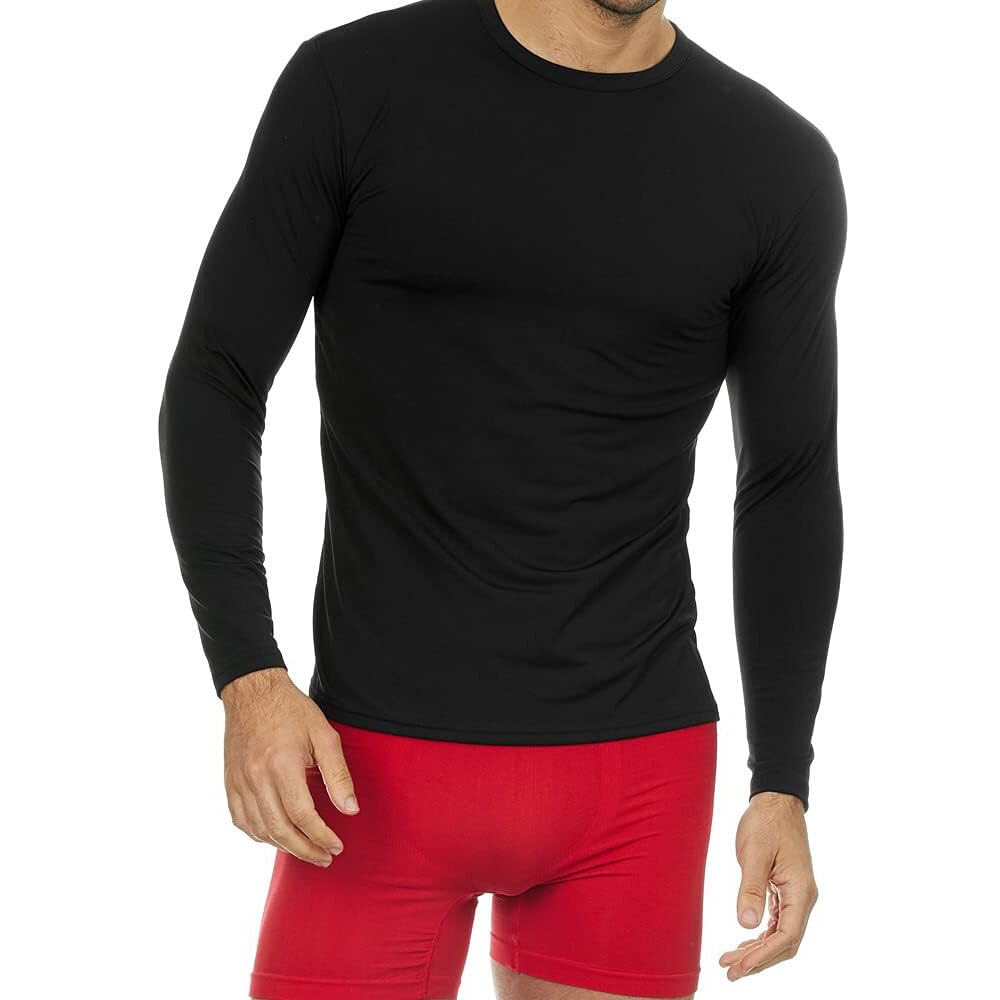 Thermajohn Men's Long Sleeve Thermal Compression Shirts - Base Layer for Cold Weather - Warm Winter Workout & Outdoor Activities Shirt
