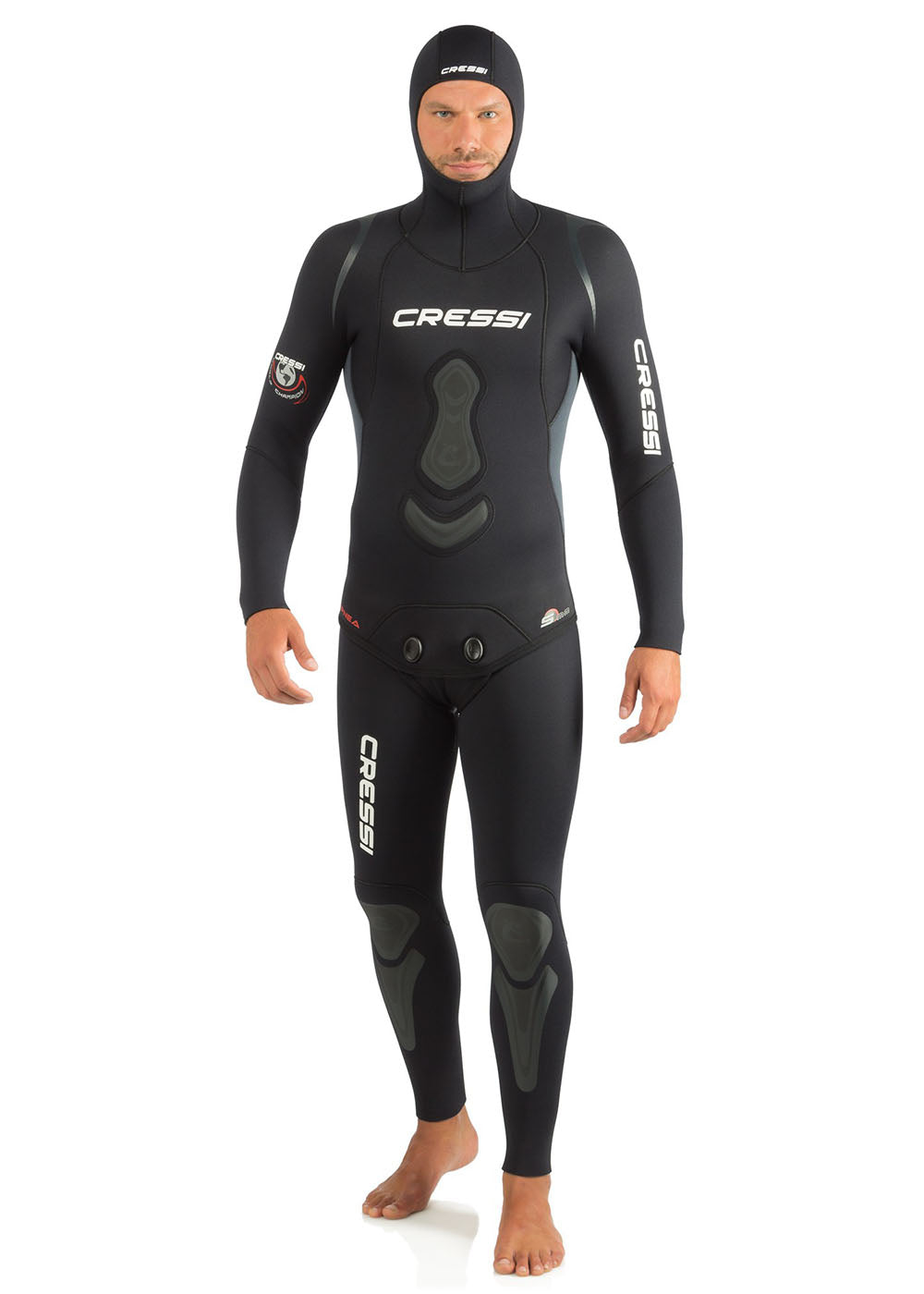 Cressi Men's Apnea 3.5mm Open Cell 2-Piece Wetsuit for Spearfishing & Free Diving - Warm & Flexible Neoprene Scuba Diving Suit