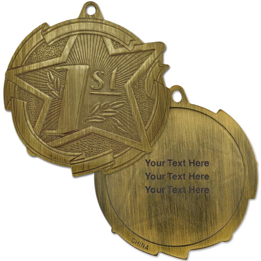 Custom Engraved Sports Medals for Awards & School Events - Personalized Trophy for Competitions, Tournaments & Achievements