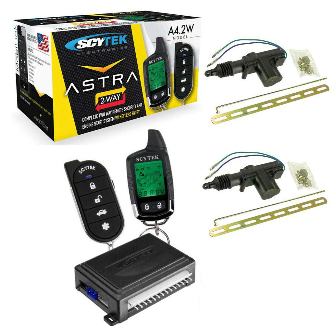 Scytek A42W 2-Way Remote Car Starter with LCD Display & 5-Button Key Fob – Perfect for Cold Weather & Secure Vehicle Warm-Up