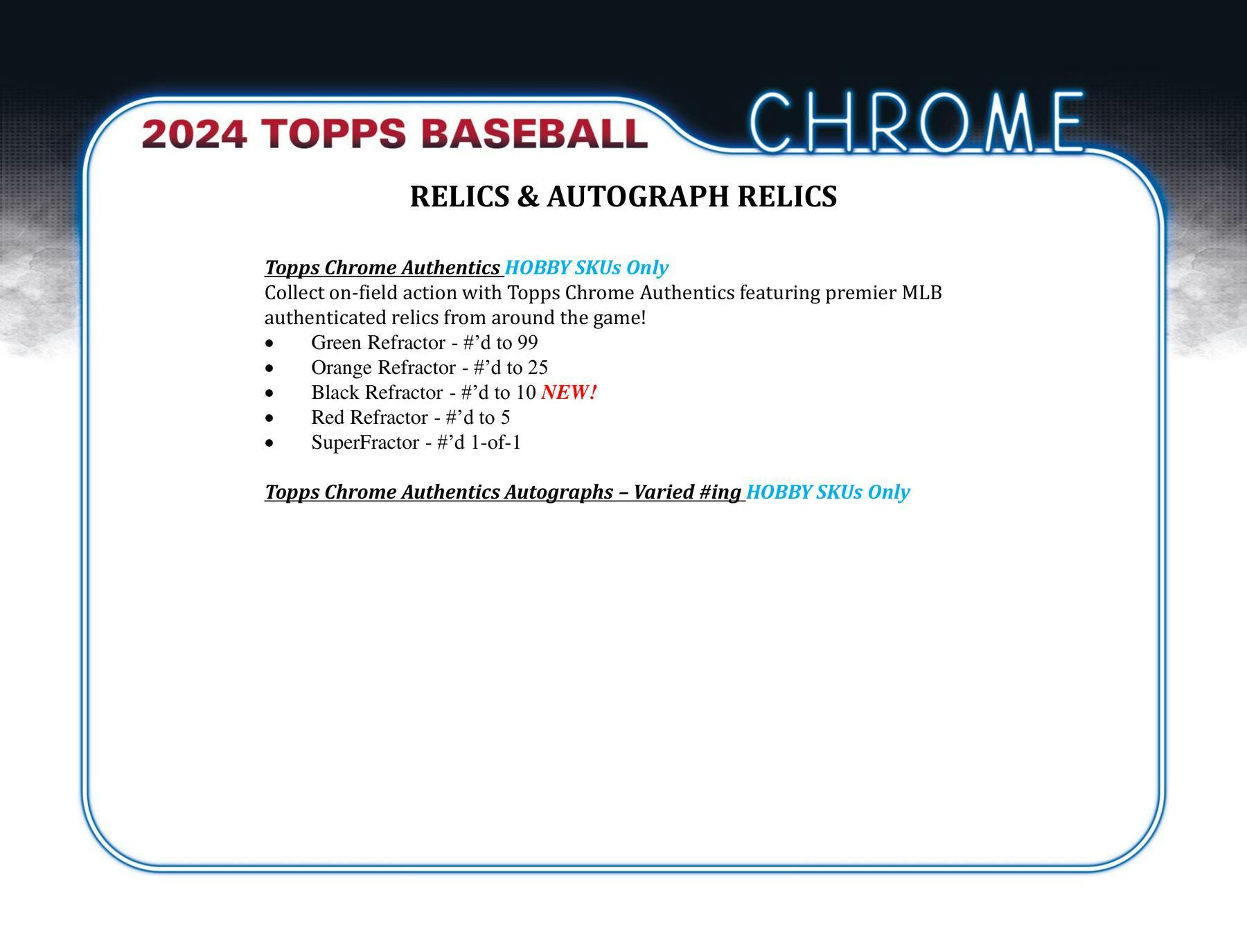 2024 Topps Chrome Baseball Hobby Jumbo Box - Premium Trading Cards Collection for MLB Fans & Collectors - Perfect for Sports Memorabilia, Gifts, and Investment