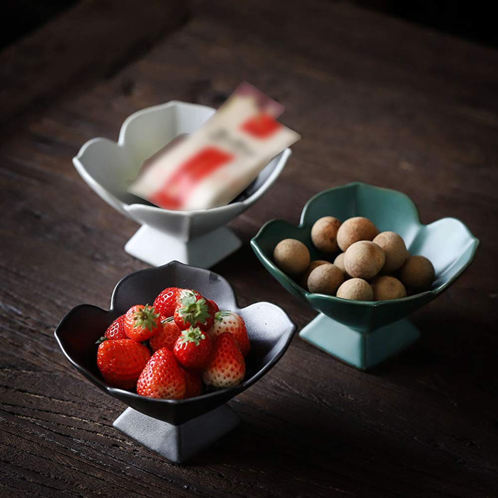 Ceramic Pedestal Fruit Bowl - Elegant Home Decor Serving Stand for Desserts, Snacks & Centerpieces - Green Kitchen Counter & Table Display Holder for Parties & Dining Decorations