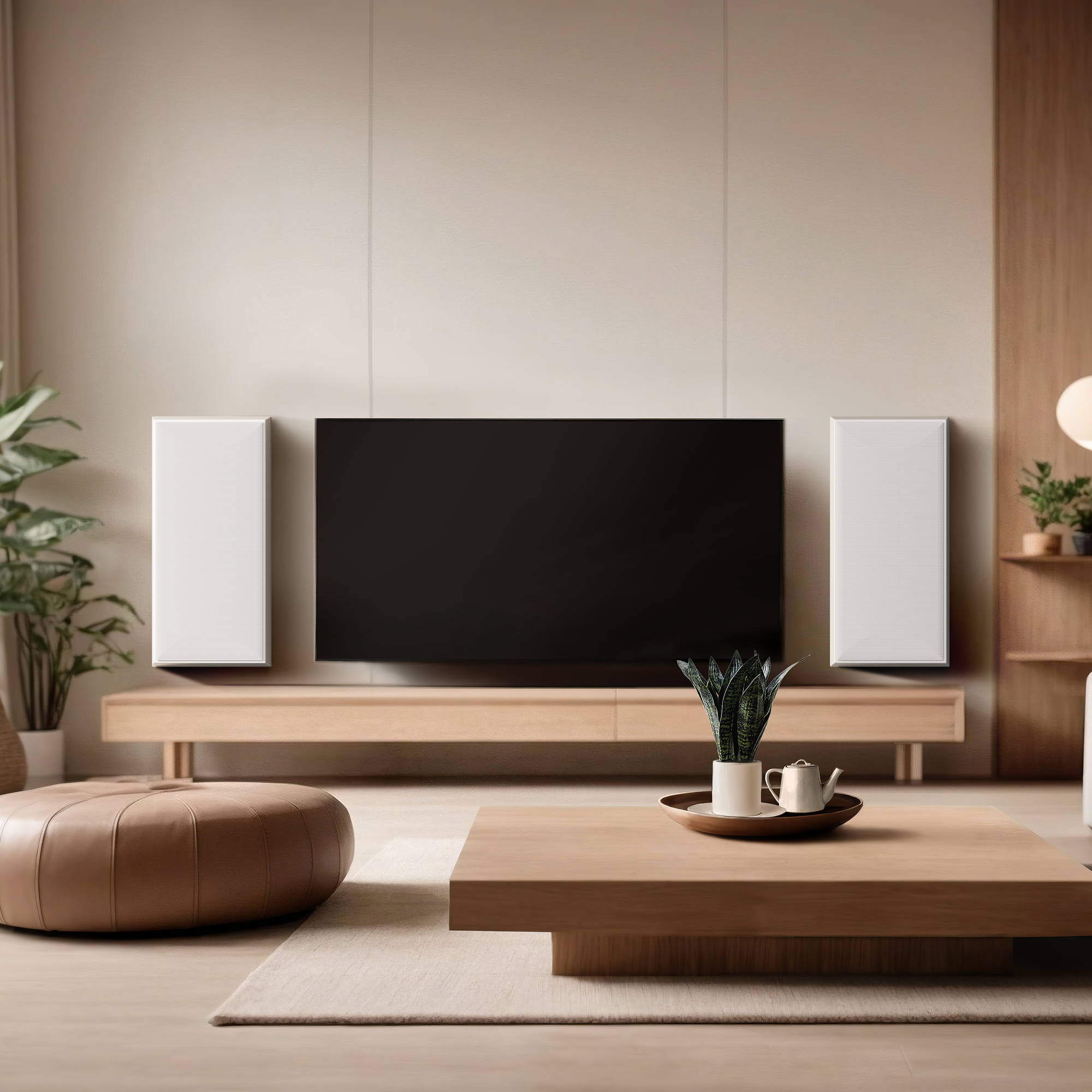 PERLISTEN On-Wall Speaker Frame Kits - Premium Home Theater & Audio Wall Mounting Solution for Surround Sound Systems