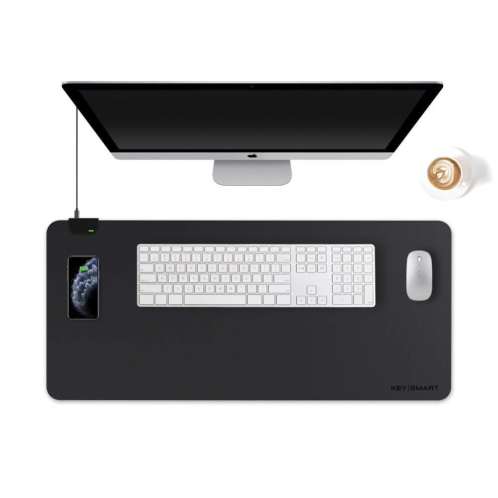 KeySmart TaskPad - Wireless Charging Desk Organizer for Office & Home | Compatible with iPhone, Samsung, AirPods | Perfect for Computer, Laptop & Phone Charging | Workspace & Gaming Setup Essential