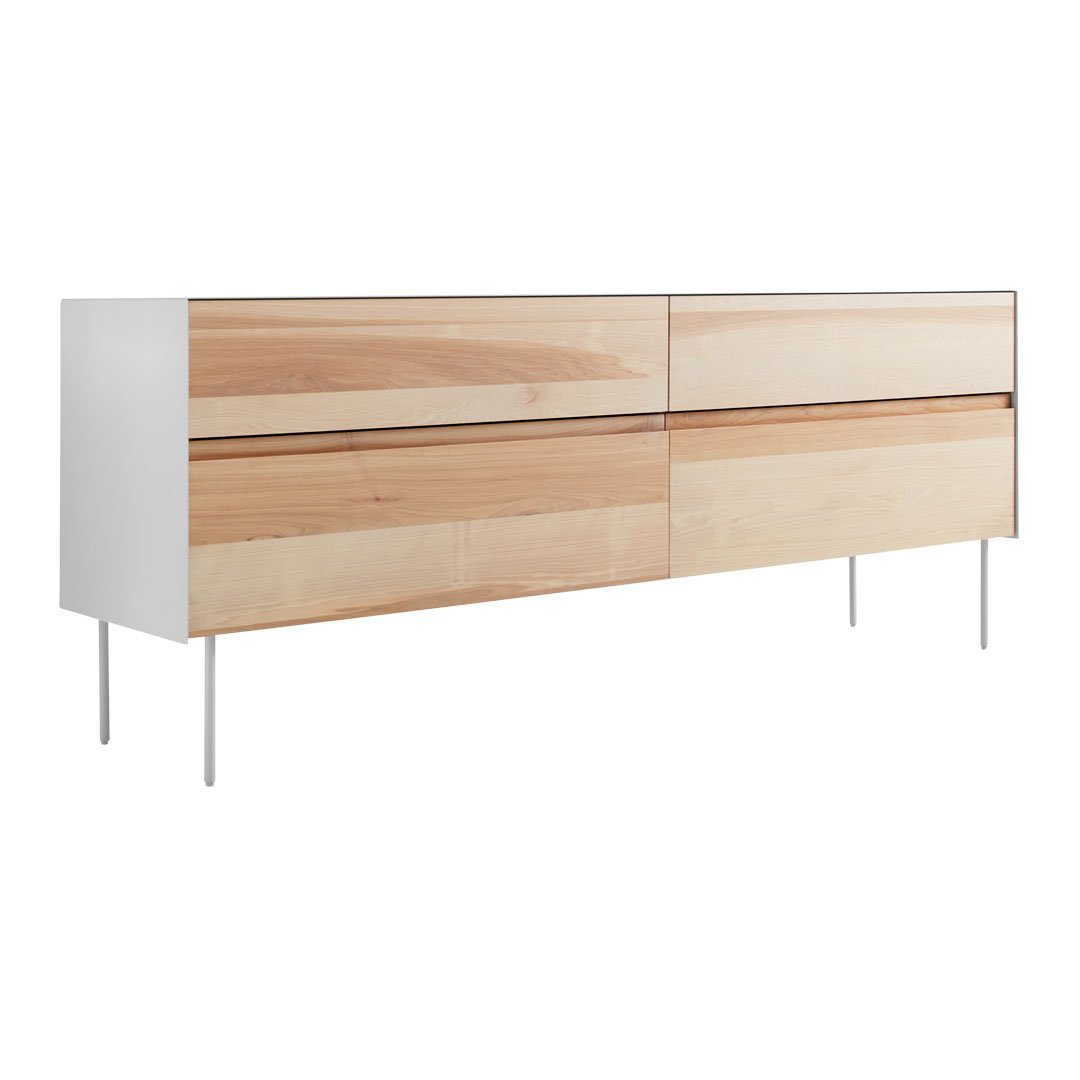 4 Drawer Dresser for Bedroom - Modern Wooden Chest of Drawers with Smooth Gliding Drawers, Perfect for Clothes Storage & Bedroom Organization