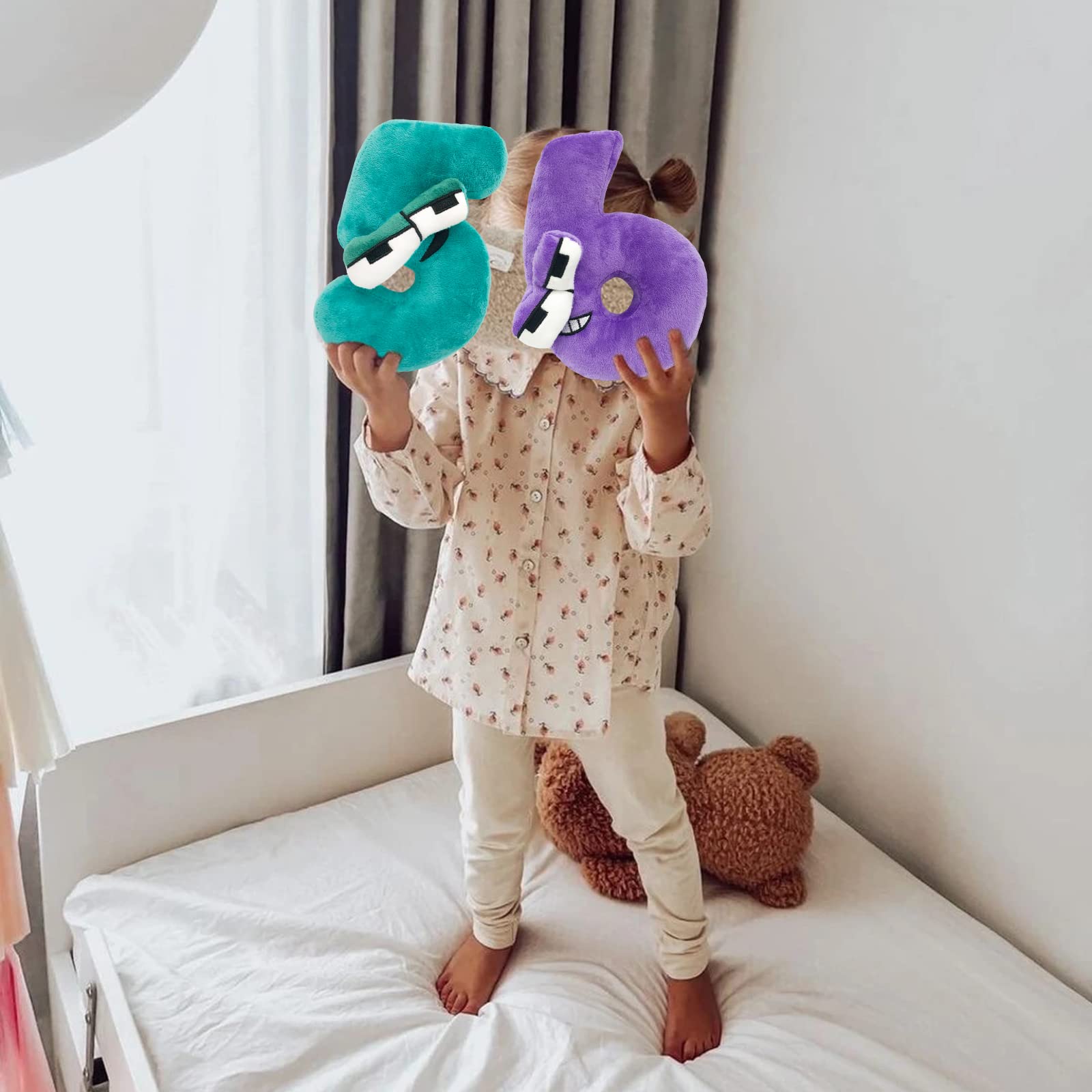 10PCS Num Lore Plush Throw Pillow Set - Soft Stuffed Number Dolls 0-9 for Kids & Adults - Perfect Birthday Gift for Fans (Great for Bedroom Decor, Nursery Toys, and Collectible Gifts)