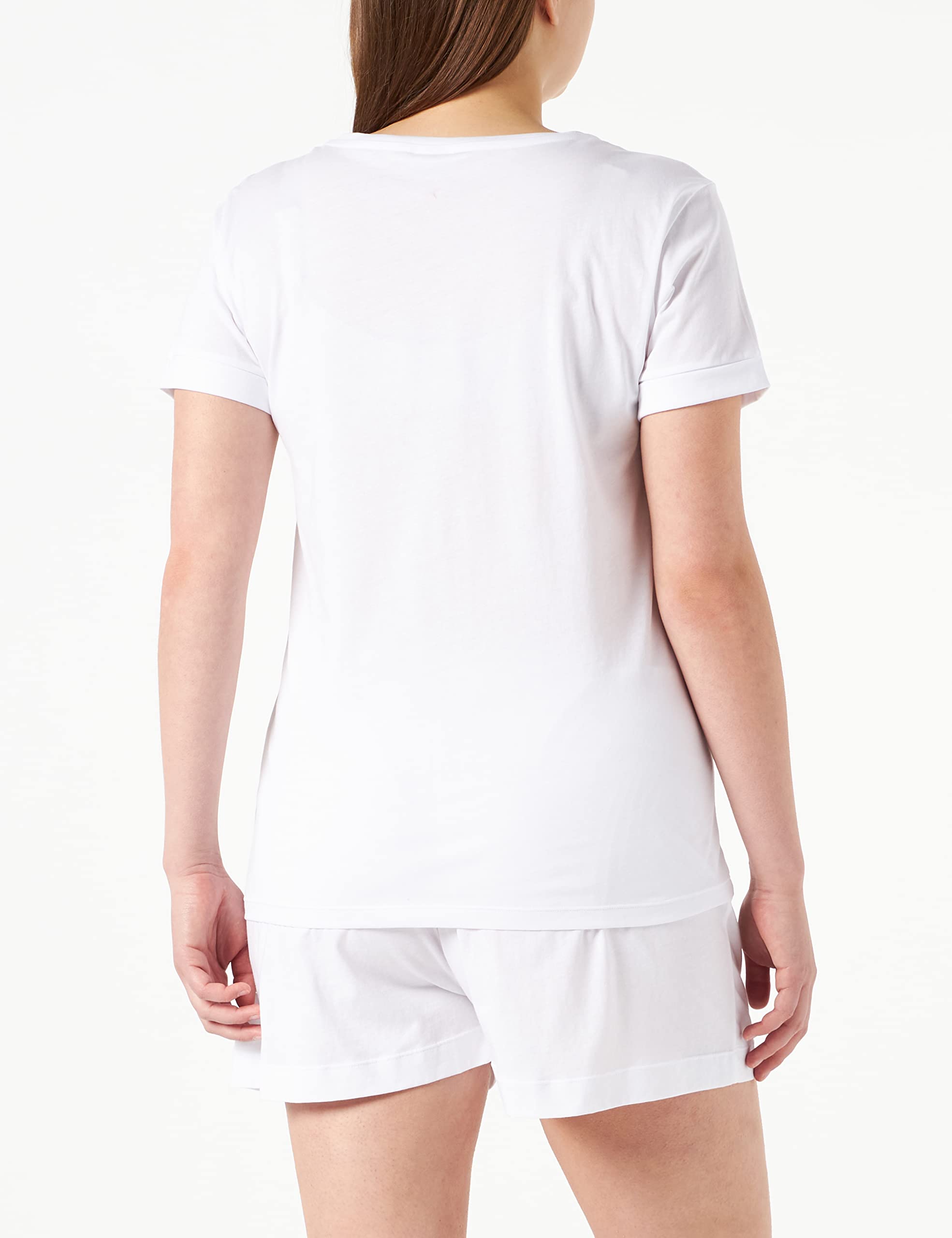 Emporio Armani Women's Logo Mania Pajama Set - Soft Cotton Sleepwear for Women - Perfect for Lounge, Sleep & Travel