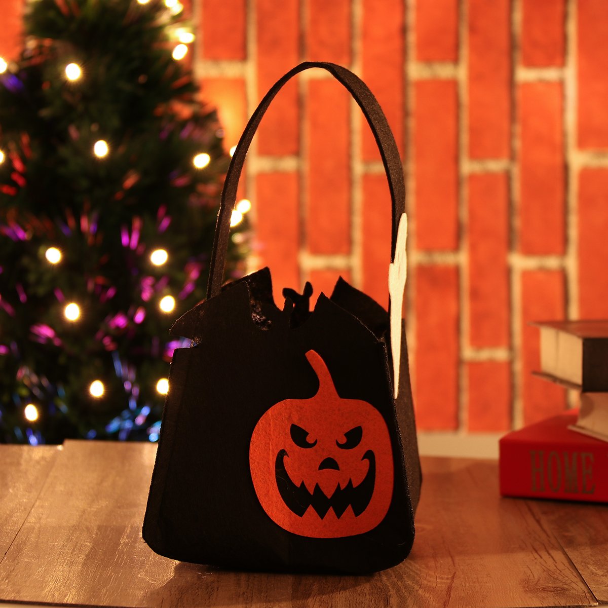 Halloween Party Favor Bags - 50 Pack Non-Woven Candy Treat Bags for Kids, Halloween Decorations & Goodie Bags for Trick or Treat, School Parties & Classroom Events