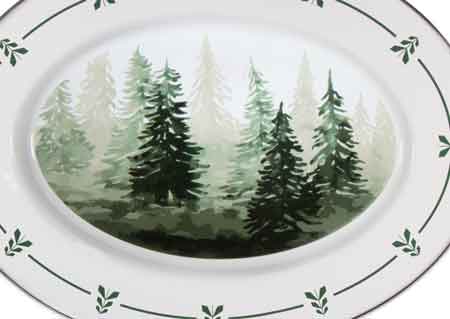 Elegant Forest Trees Oval Platter - Handcrafted Wooden Serving Tray for Dining, Entertaining & Home Decor | Perfect for Parties, Weddings & Rustic Tablescapes