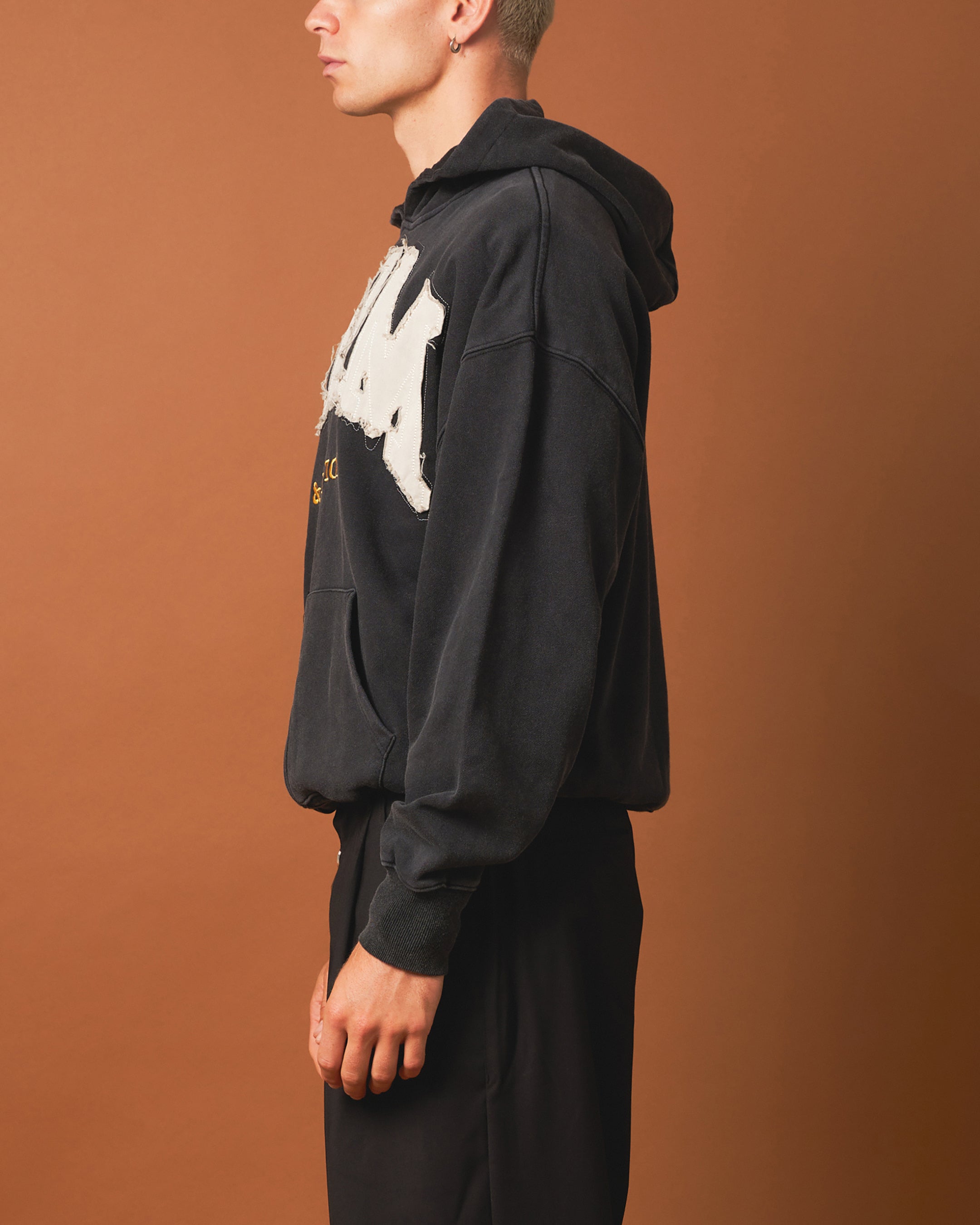 404 Bottom Zip Form Hoodie - Washed Charcoal | Unisex Pullover Sweatshirt for Streetwear & Casual Outfits | Perfect for Gym, Lounge & Everyday Wear