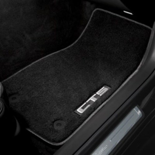 GM Accessories 22860826 Premium Carpeted Floor Mats in Jet Black with CTS Script - First & Second Row Protection for Cadillac CTS Sedans