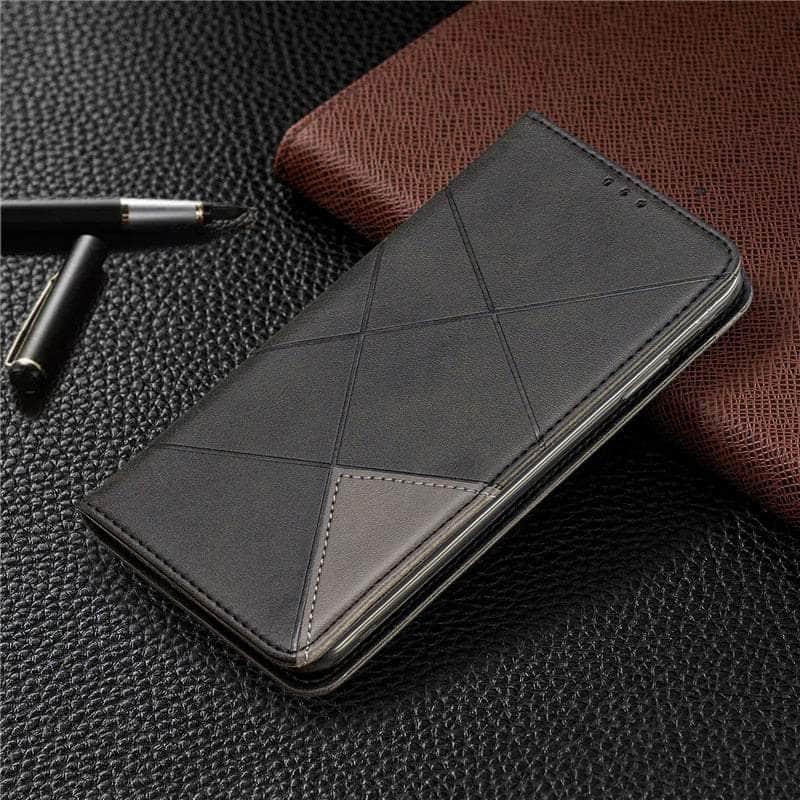 Samsung Galaxy A14 Magnetic Wallet Leather Flip Cover Case - Slim Protective Phone Cover with Card Holder for Everyday Use & Travel