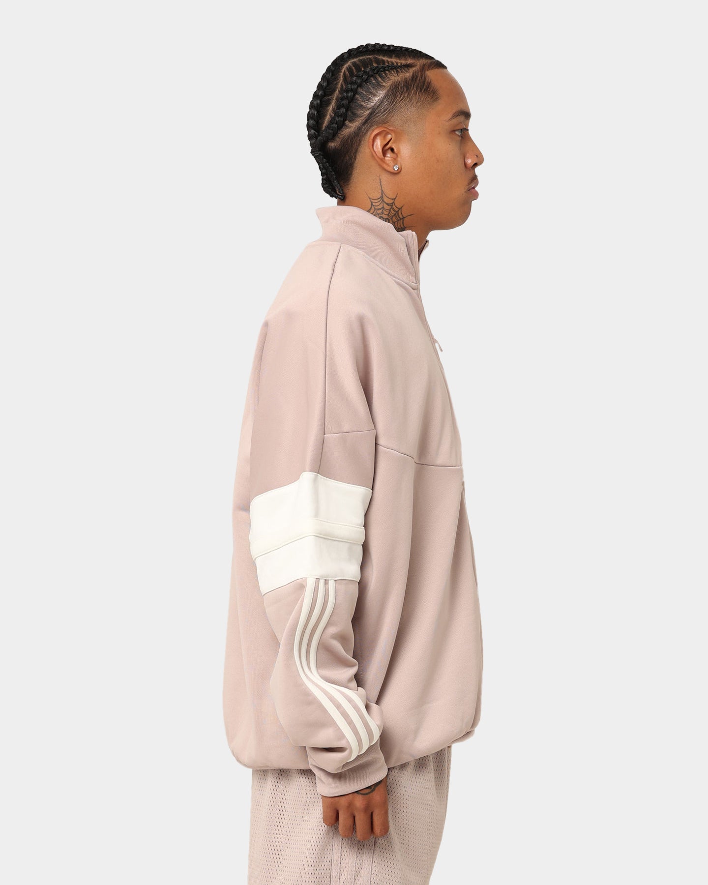 Adidas Basketball Warm Up Jacket - Wonder Taupe/Off White - Lightweight Performance Jacket for Men - Perfect for Training, Games & Outdoor Sports