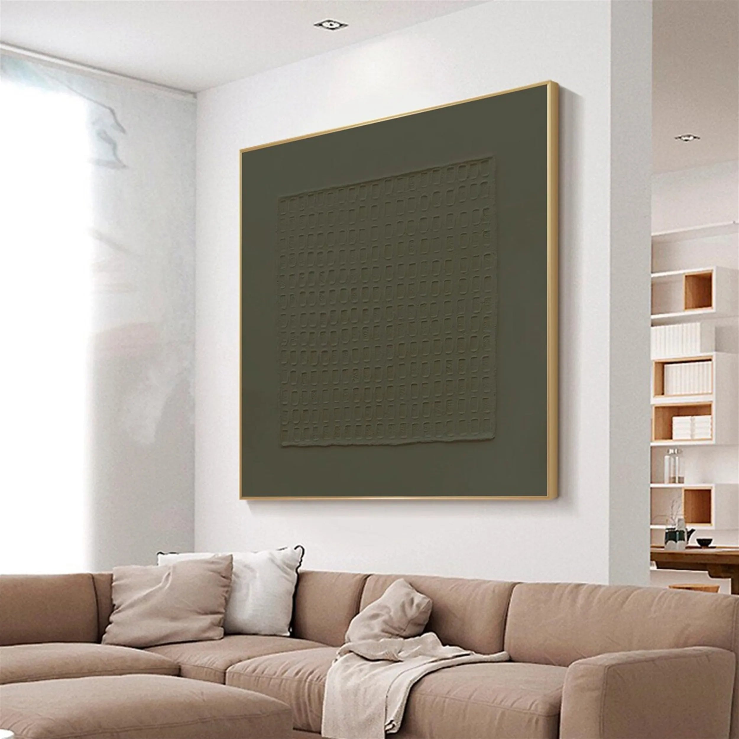 Blue & Green Abstract Wall Art Canvas Print #BG056 - Modern Home Decor for Living Room, Bedroom & Office