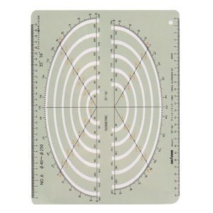 Isometric Elliptical Ruler Template No.6 31211 - Precision Drafting Tool for Engineering & Design (Japan Import) by Dorapasu - Perfect for Architects, Engineers & Artists