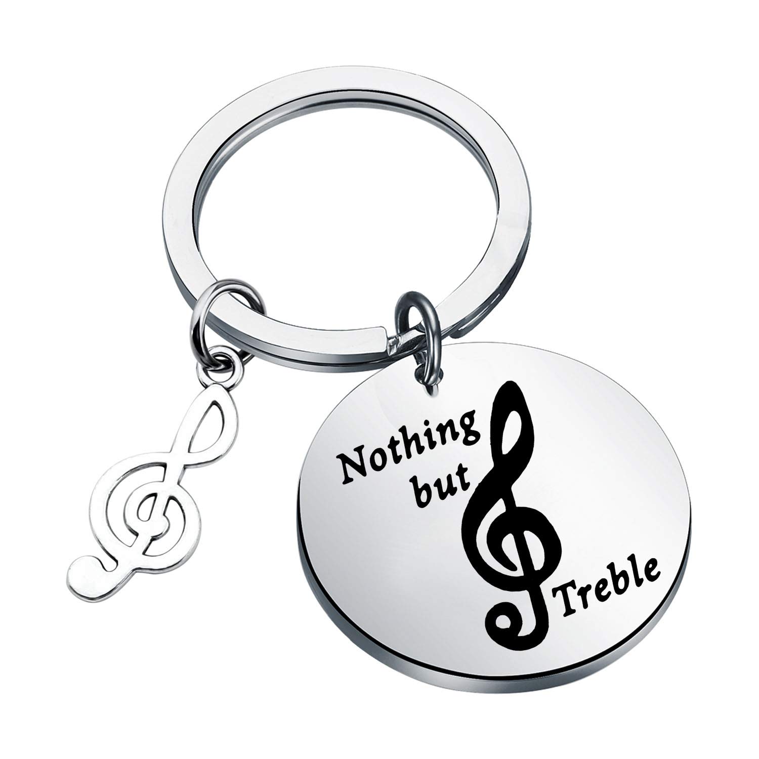 BEKECH Music Note Keychain - Perfect Gift for Musicians & Music Lovers - Treble Clef Charm for Piano Teachers, Band Members, and Choir Singers - Great for Birthdays, Graduations, and Music Appreciation Gifts