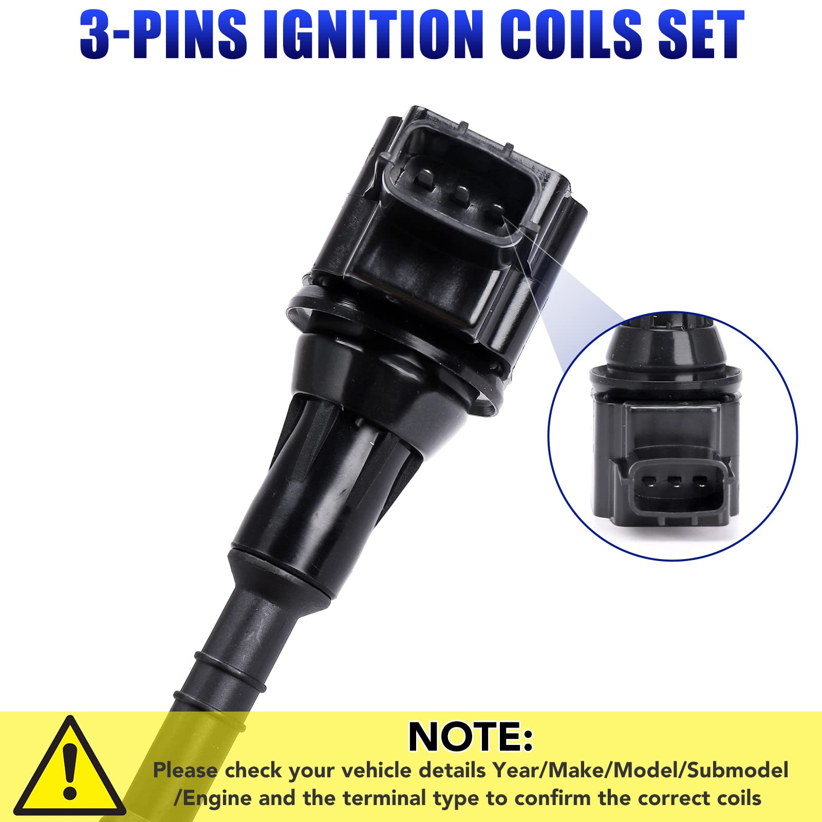 8-Piece Ignition Coil Pack Set Compatible with 2004-2006 Nissan Titan 5.6L V8, Armada, Infiniti QX56 & Pathfinder - Replaces UF510 C1483 - Perfect for Engine Performance & Smooth Acceleration