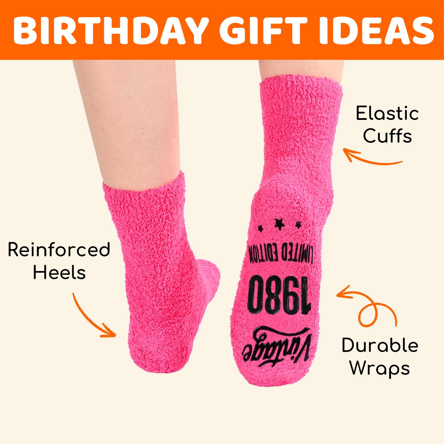 HappyPop Birthday Gifts for Women Age 41-50 - Funny Novelty Socks for Mom, Grandma, Wife - Perfect Birthday, Mother's Day & Retirement Gifts - Great for Parties, Surprise Presents & Everyday Wear