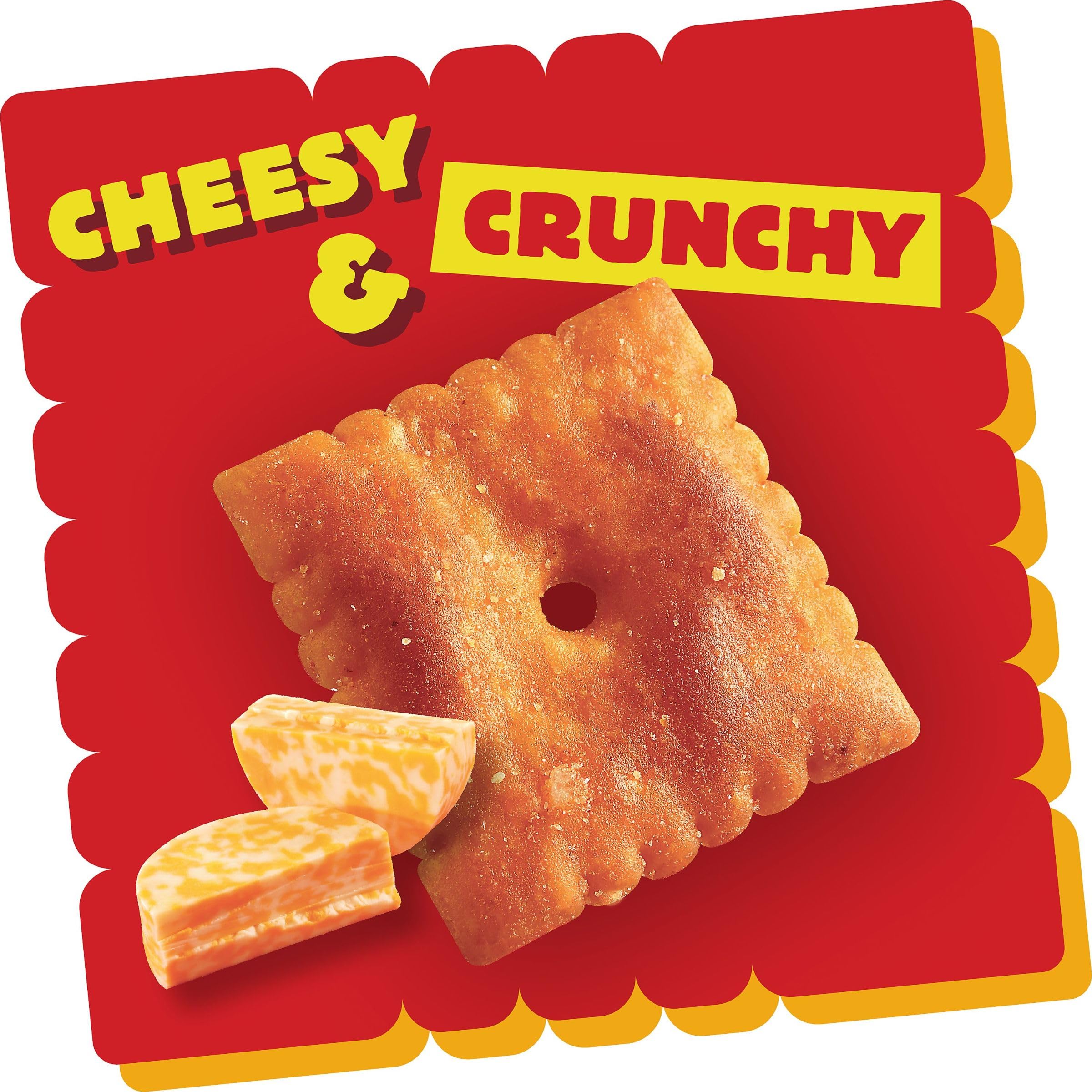 Cheez-It Extra Toasty Cheddar Jack Baked Cheese Crackers - 12.4oz Box | Crunchy Snack for Kids, Lunchboxes & Parties | Perfect for School, Road Trips & Movie Nights