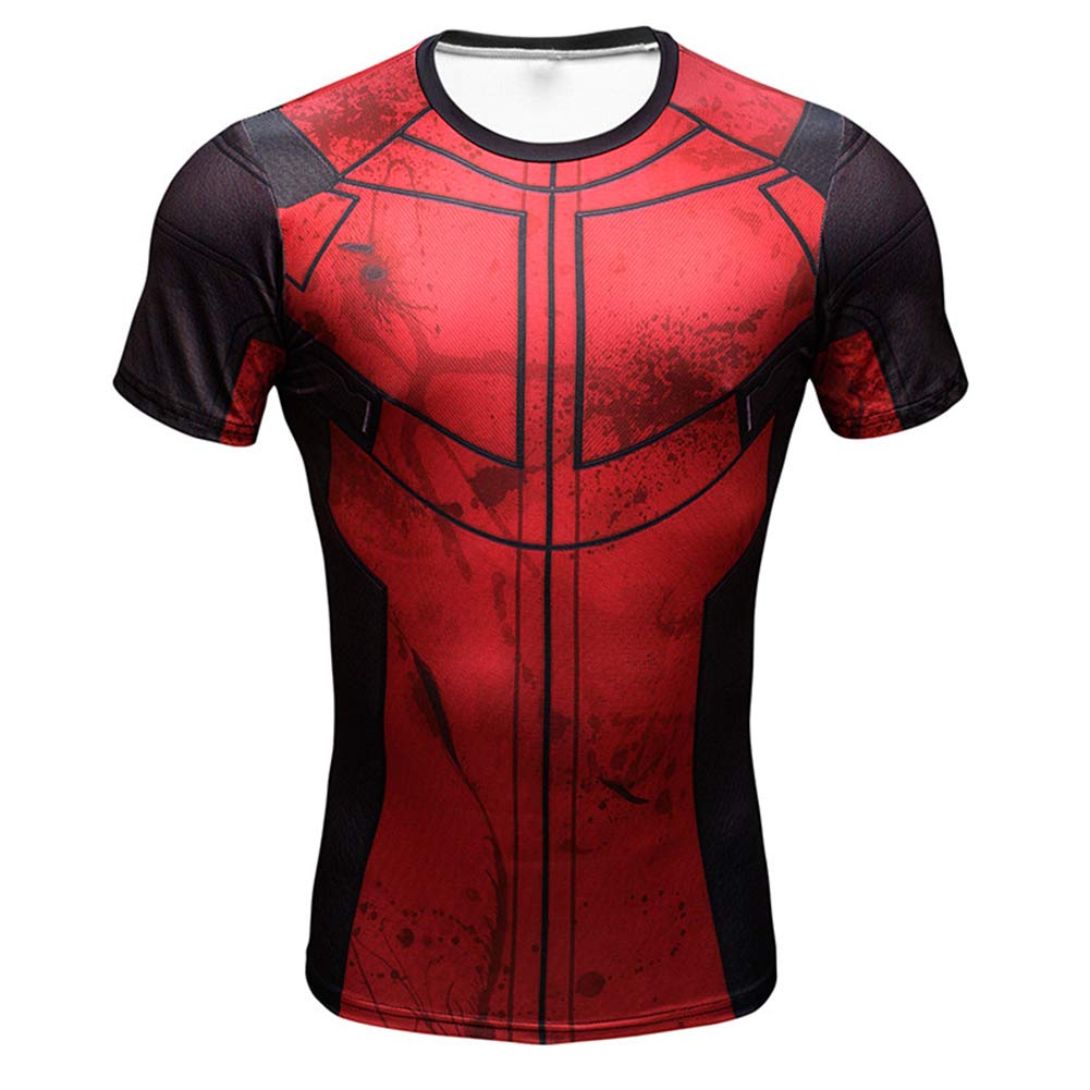 Superhero Compression Sport T-Shirt - Moisture Wicking Fitness Tee for Gym, Running & Cycling - High Performance Workout Top for Men & Women