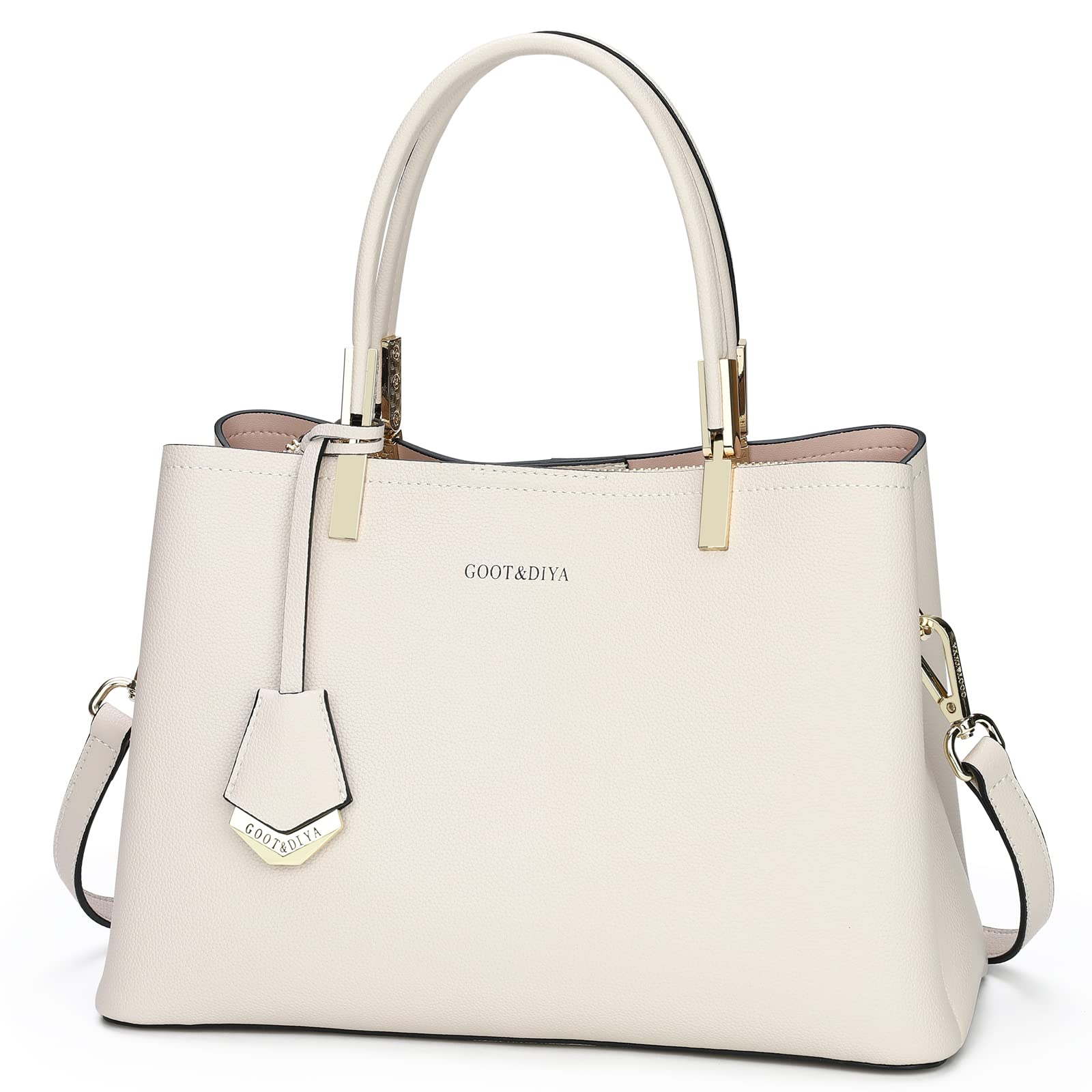Genuine Leather Satchel Handbag for Women - GOOT&DIYA Top Handle Shoulder Tote Purse - Perfect for Work, Travel & Everyday Use
