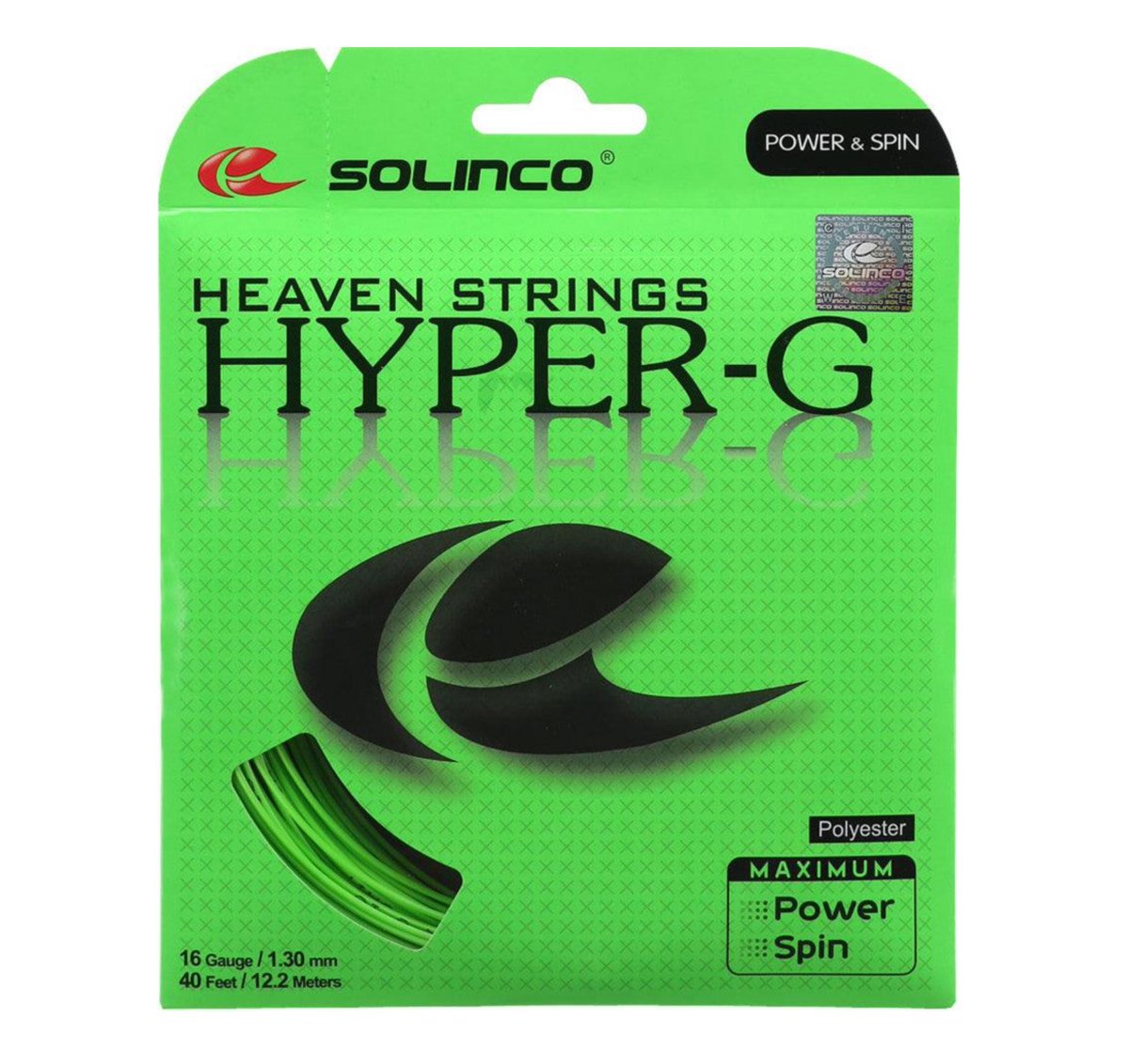 Solinco Hyper G 16 Tennis String - High Performance Polyester String for Spin & Control | Perfect for Competitive Play & Tournament Matches