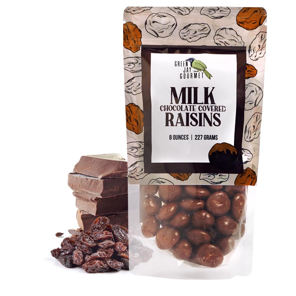 Premium Handmade Milk Chocolate Covered Raisins – Fresh Gourmet Snack – Perfect Gift for Chocolate Lovers – 8oz Resealable Bag – Ideal for Parties, Gifts & Healthy Snacking