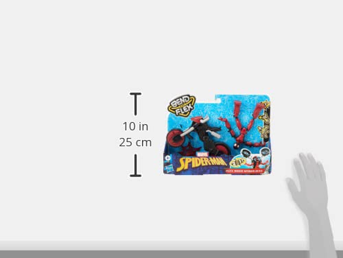 Spider-Man Marvel 6-inch Bend & Flex Action Figure with 2-in-1 Motorcycle - Flexible Superhero Toy for Kids Ages 4+ | Role Play, Collectible Gift & Marvel Adventure Play