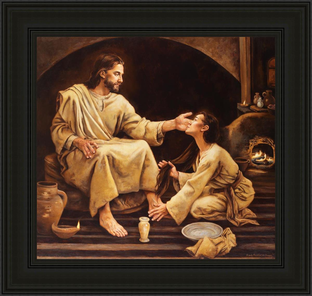 Because He First Loved Us - Inspirational Christian Wall Art Decor for Home, Church & Office - Perfect for Gifts, Bible Study & Faith-Based Spaces