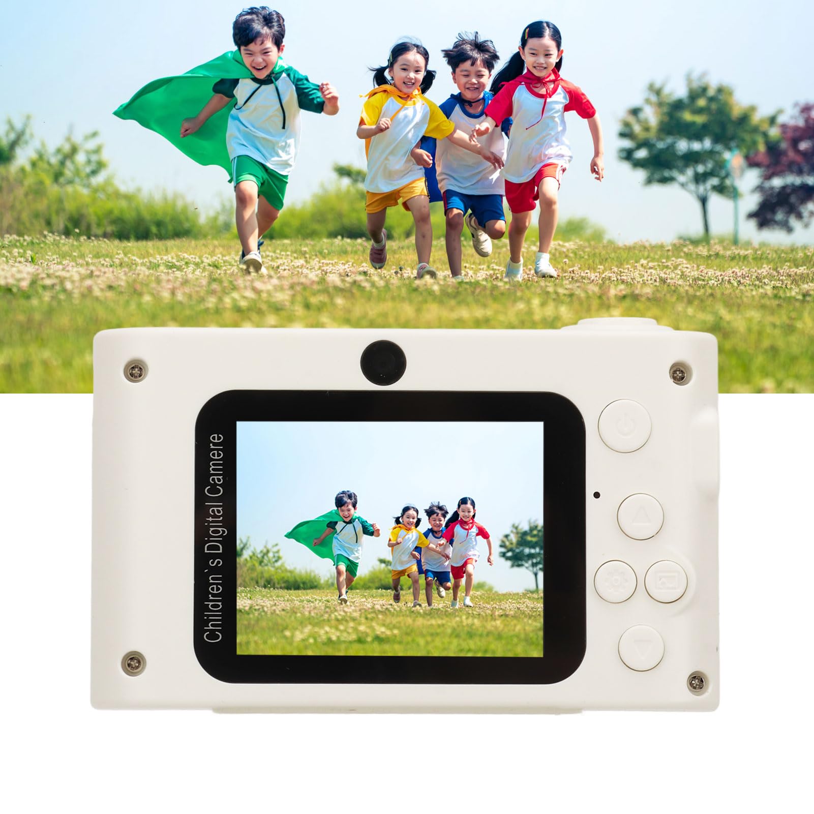 40MP FHD 1080P Digital Camera with 8X Zoom & Anti-Shake - Compact Point and Shoot Camera for Photography - Perfect for Teens, Boys & Girls (White) - Ideal for Travel, Vlogging & Everyday Photography