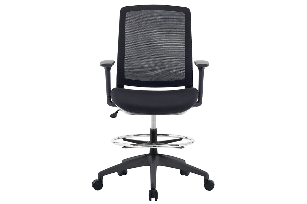 Finch Ergonomic Mesh Drafting Chair - Adjustable Height Office Chair with Lumbar Support for Architects, Designers & Artists - Perfect for Home Office, Studio & Workspace