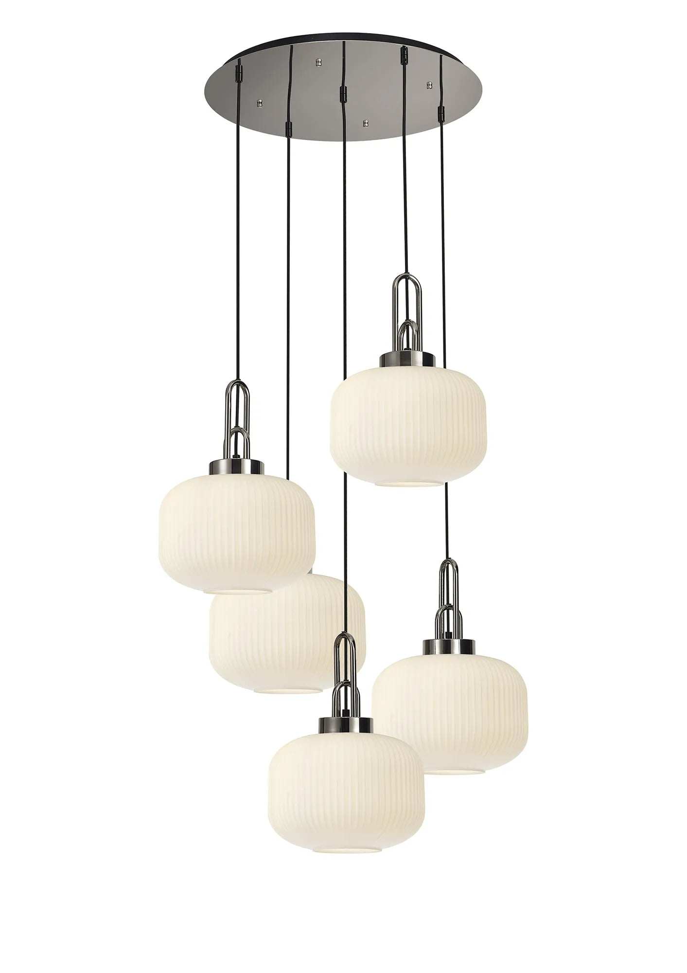 Stylish Cadiz 5-Light Cluster Pendant Light Fixture - Modern Ceiling Lighting for Dining Room, Kitchen & Living Room