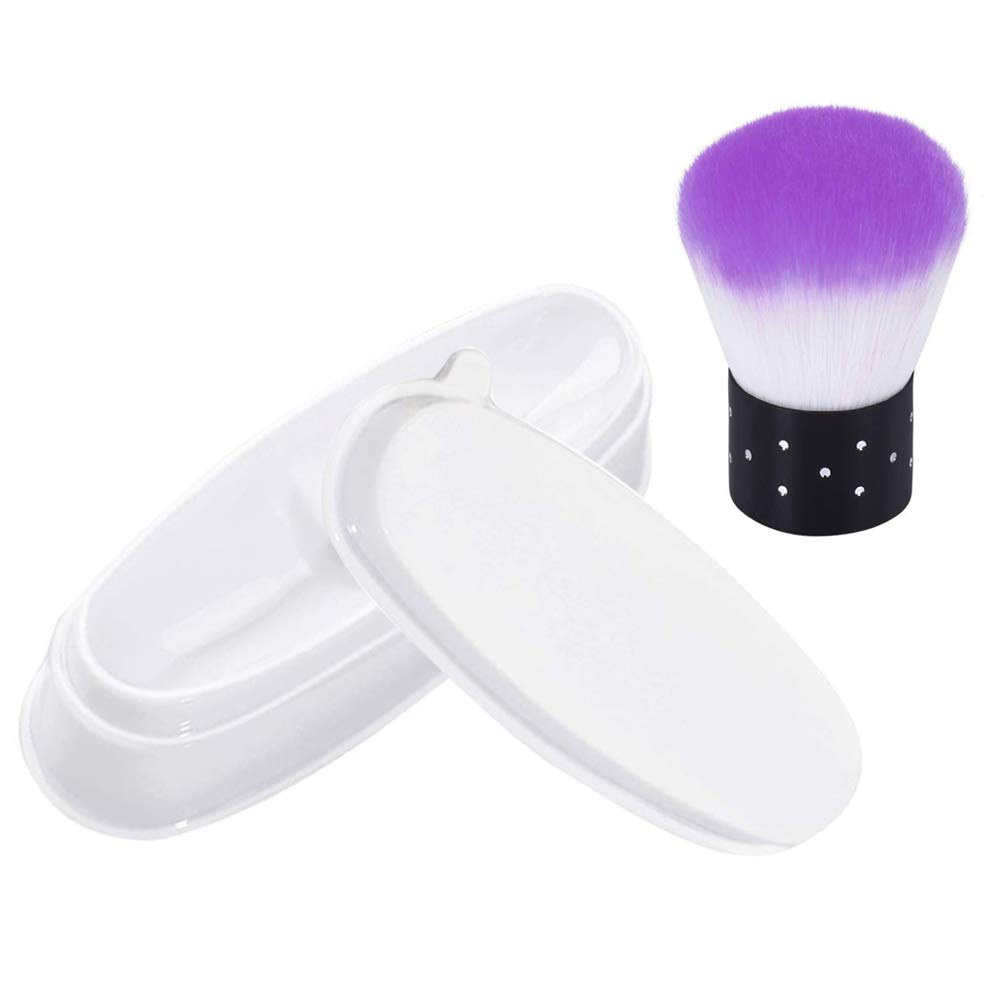 EBANKU Dip Powder Tray for French Nails - Professional Nail Dipping Powder Container with Brush - Perfect for Salon & Home Manicures