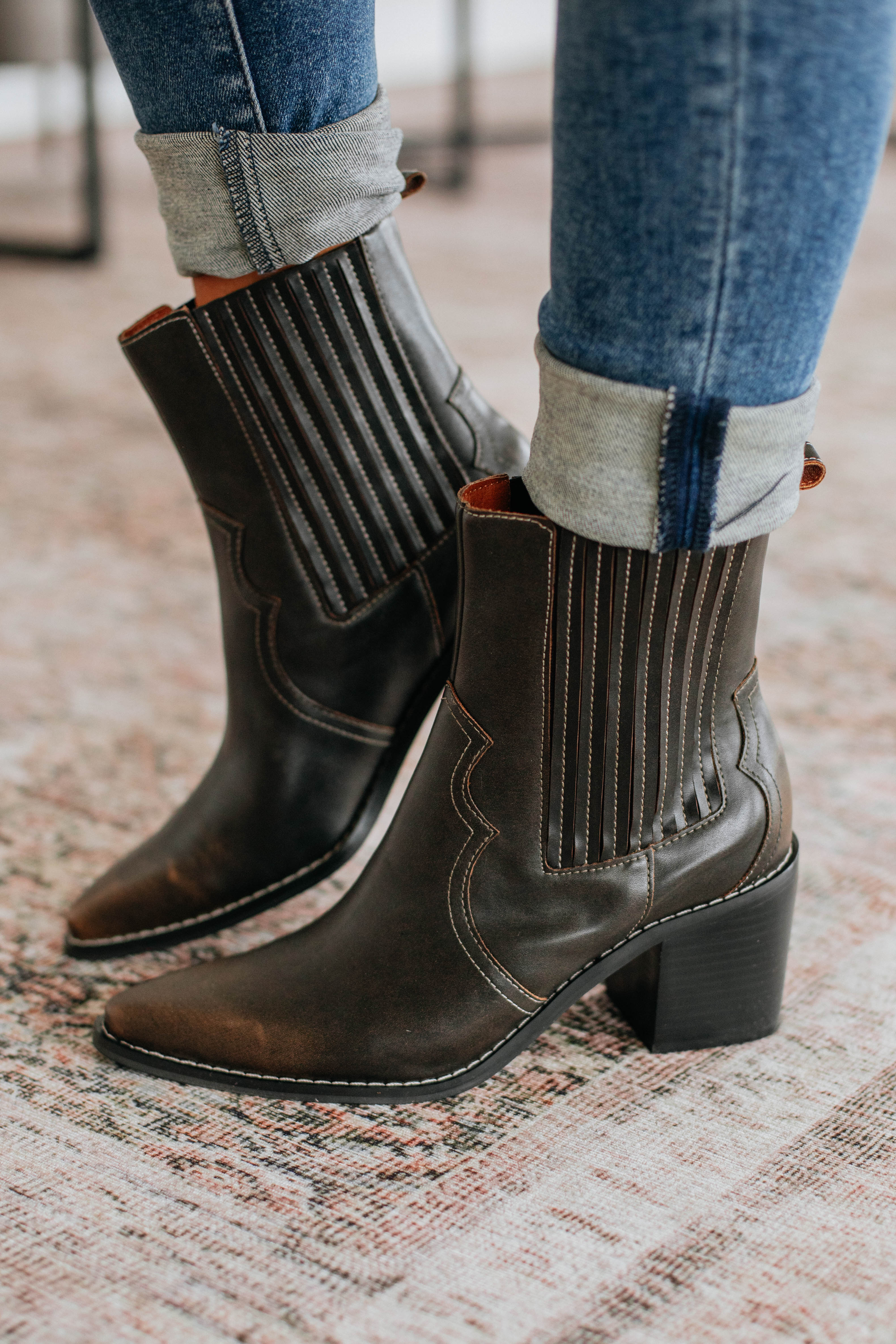 On My Best Behavior Women's Boots in Coffee Brown - Stylish & Comfortable Ankle Boots for Casual Outfits, Work & Fall Fashion