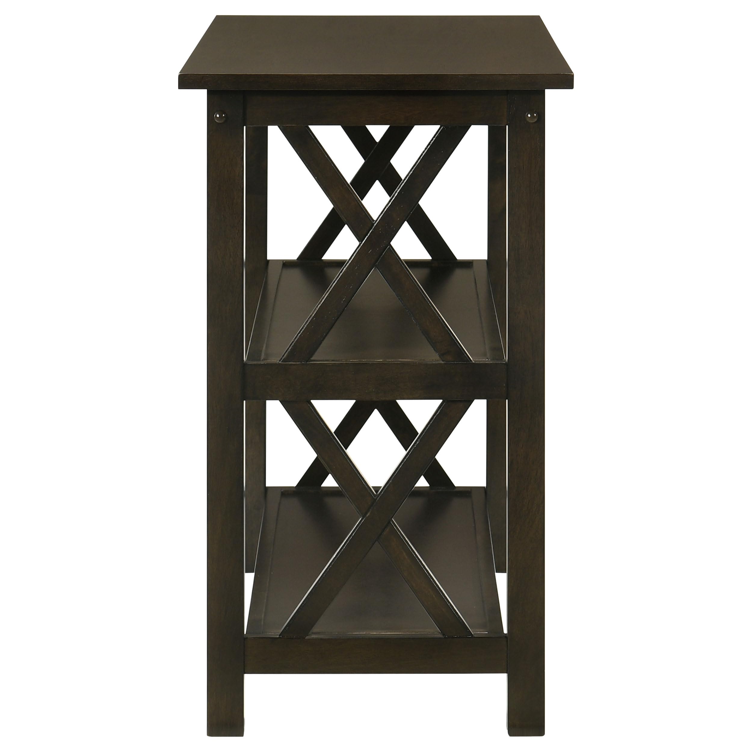 Coaster Home Furnishings 2-Shelf Entryway Console Table - Mission Farmhouse Style Sofa Table for Living Room, Hallway & Entry - Eco-Friendly Engineered Wood with Merlot Laminate Finish 5910 - Perfect for Small Spaces, Apartment Decor & Rustic Home Style