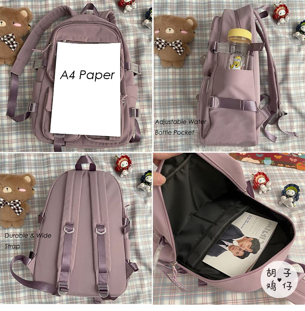 Cute Goth Anime Backpack with Plushies - Kawaii Ita Bag Japanese Style Lolita Accessories for Cosplay, School & Travel