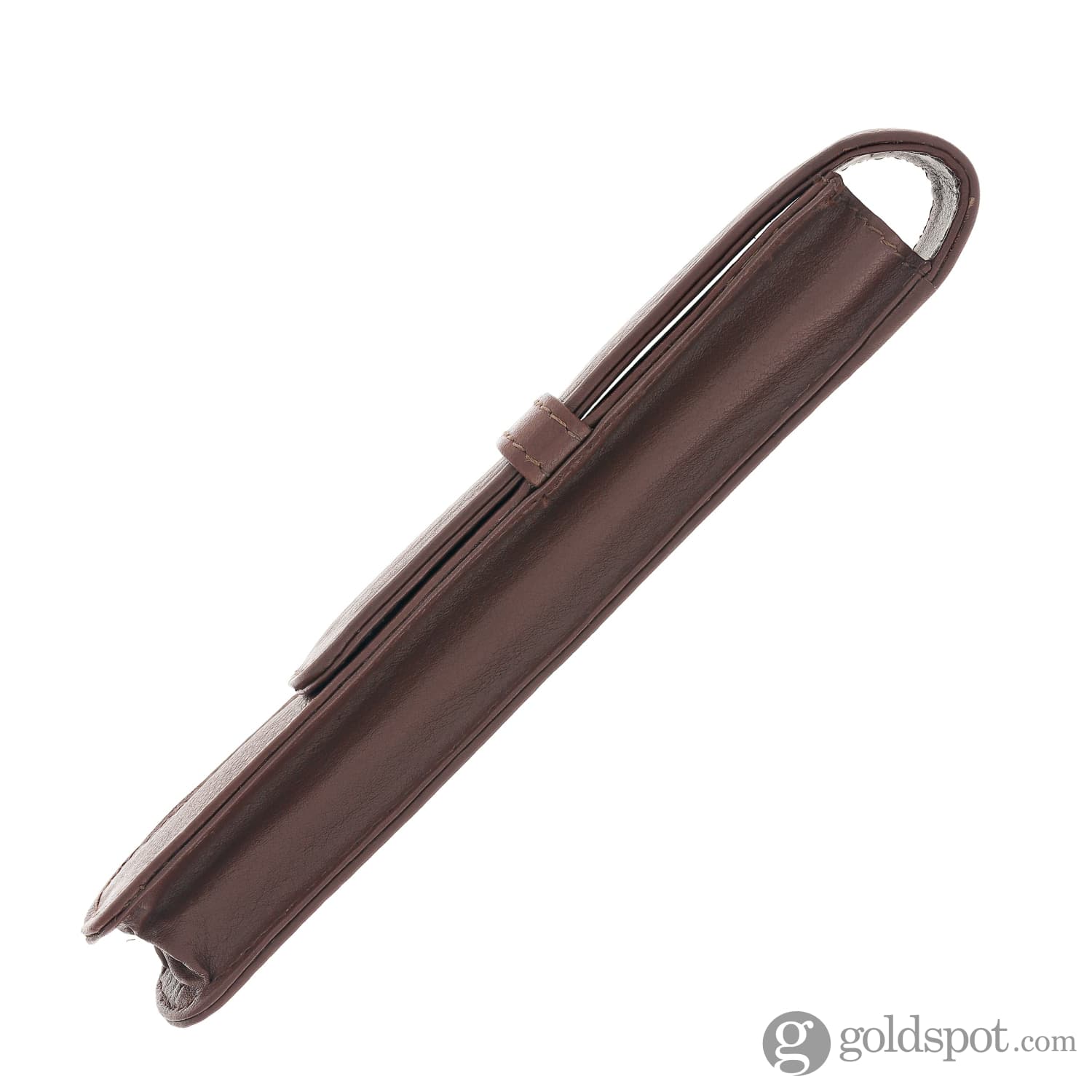 Premium Girologio Single Pen Case in Antique Brown - Elegant Leather Pen Holder for Fountain Pens, Ballpoints & Rollerballs - Perfect Gift for Writers, Professionals & Pen Collectors
