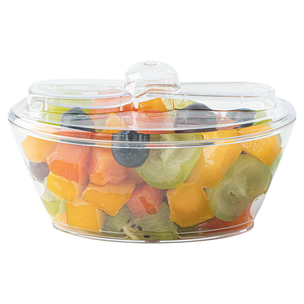 4 oz Clear Plastic Deli Containers with Lids & Sporks - 100 Pack (4.5