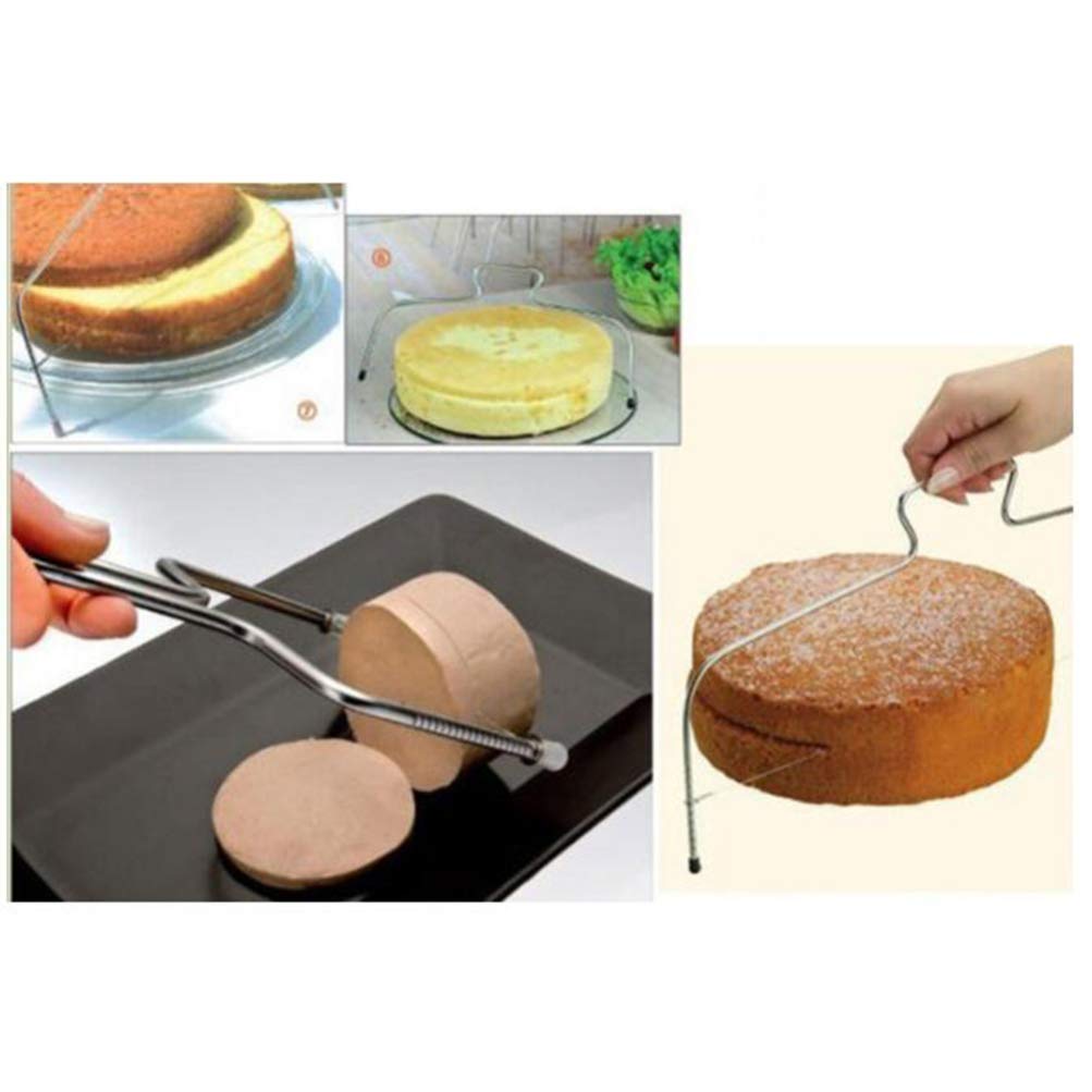Hemoton 2-Pack Stainless Steel Cake Cutting Wires - Professional Layer Cake Slicer & Pie Cutter Tool for Perfectly Even Cake Divider, Icing Leveler, Toast Slicer - Ideal for Birthday Cakes, Wedding Cakes & Baking Enthusiasts