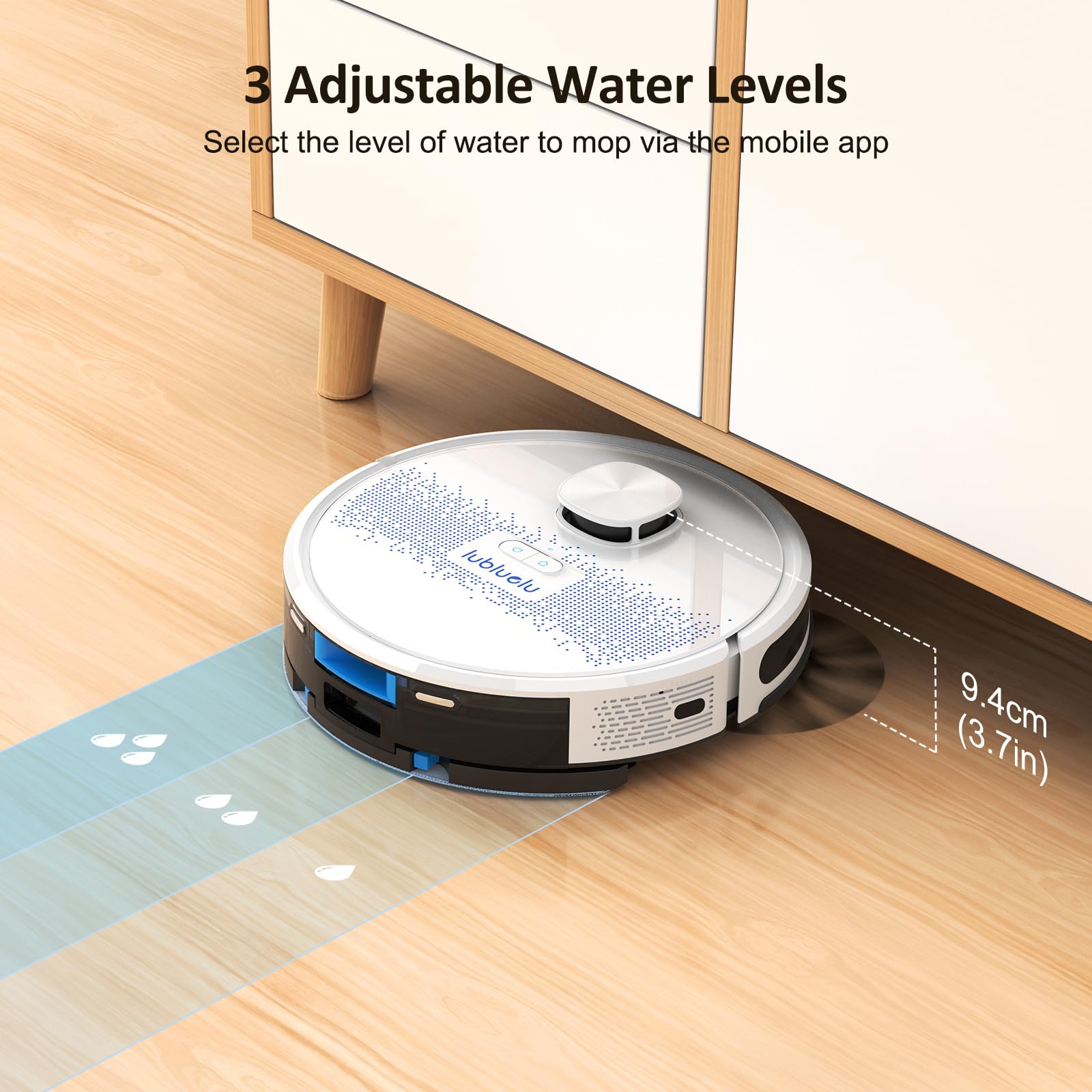 Lubluelu 2-in-1 Robot Vacuum and Mop Combo with 4000Pa Suction, LiDAR Navigation, Smart Mapping, No-Go Zones - WiFi/App/Alexa Compatible for Pet Hair, Carpets & Hard Floors - Perfect for Home Cleaning (Snow White)